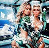 AD 2100 the Vogue Yacht Party at Corniche Beach in Abu Dhabi w/ Corina and Priscilla 2023 Original Painting by  RO | RO - 0